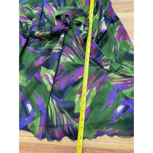 Signature Robbie Bee Women's 14 Green Dress Polyester Fit&Flare Ruffled Cocktail - Picture 8 of 10